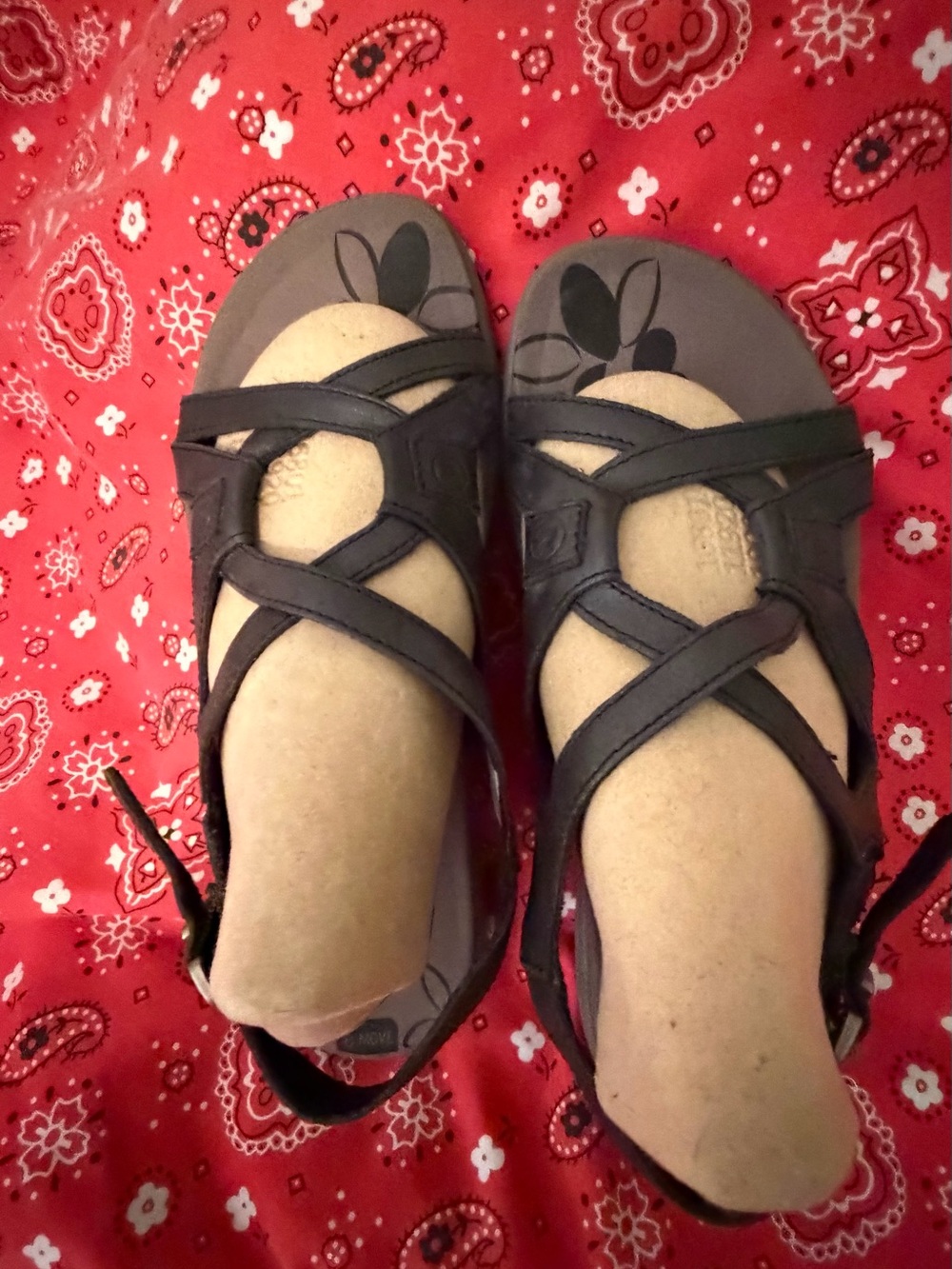 Merrell Black Crisscross Strap Comfort Sandals